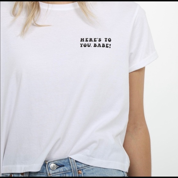 The “Here’s to you babe” Crew Neck Cropped - Picture 1 of 3